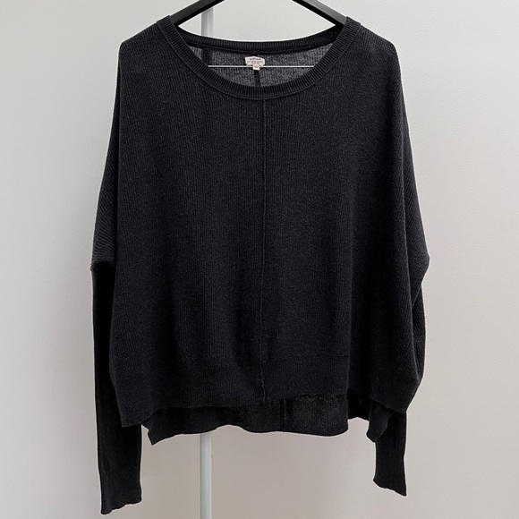 Wilfred Sweaters - Aritzia Wilfred dark grey silk cotton cashmere lightweight sweater medium